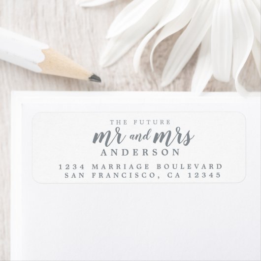 Zukunft Frau Silver Ink Script Rücksendeadresse (Insitu)