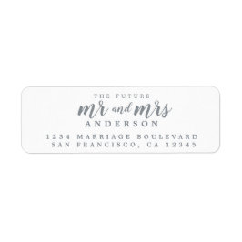 Zukunft Frau Silver Ink Script Rücksendeadresse