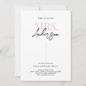 Zukunft Frau Simple Modern Bridal Duwer Einladung (Vorderseite)