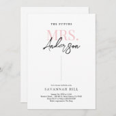 Zukunft Frau Simple Modern Bridal Duwer Einladung (Vorne/Hinten)