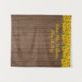 Zukunft Frau Sunflowers Brautparty Hintergrund Hol Wandteppich (Vorderseite (Horizontal))