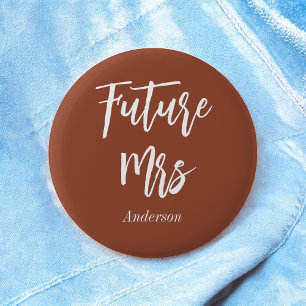 Zukunft Frau Terracotta Bride Brown White Button