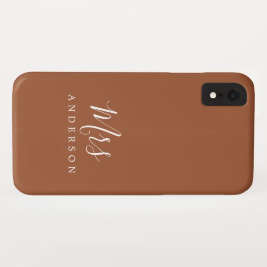 Zukunft Frau TerraCotta Chic Script Bride Case-Mate iPhone Hülle (Rückseite (Horizontal))