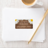 Zukunft Frau White Daisies Wedding Rücksendeadress Adressaufkleber (Insitu)