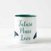 Zukunft, Frieden, Liebe Tasse (Zentrum)