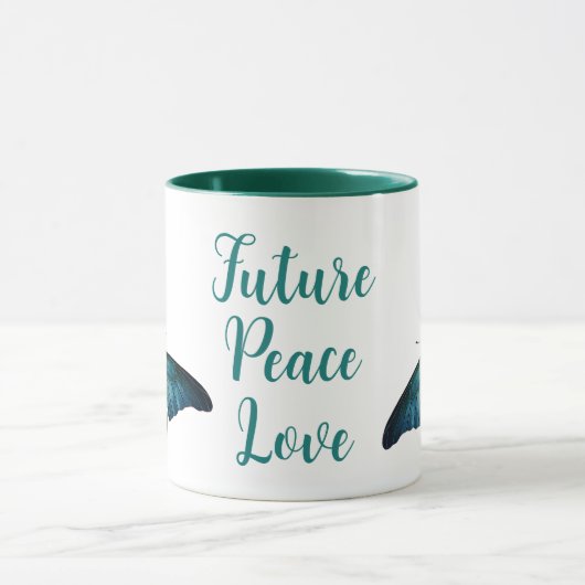 Zukunft, Frieden, Liebe Tasse (Zentrum)