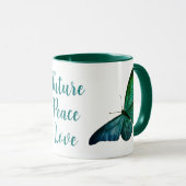 Zukunft, Frieden, Liebe Tasse (VorderseiteRechts)