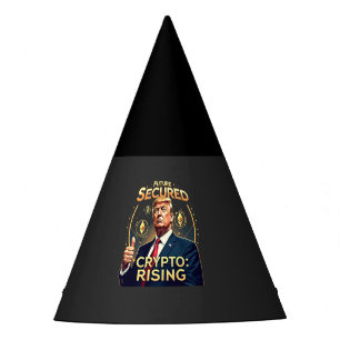 Zukunft gesicherte Krypto steigt an Trumps Amtsein Partyhütchen
