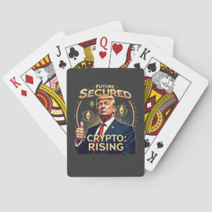 Zukunft gesicherte Krypto steigt an Trumps Amtsein Spielkarten