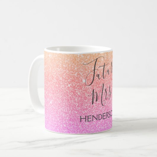 Zukunft Glitzer Bride Kaffee oder Tea Cup Kaffeetasse (Vorderseite Links)