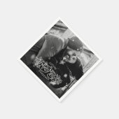 Zukunft Herr & Frau Winter Verlobung Serviette (Ecke)