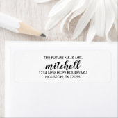 Zukunft Herr & Mrs. Rücksendeadressen-Aufklebers (Insitu)