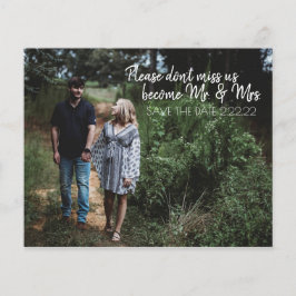 Zukunft Herr & Mrs Save the Date Budget Flyer