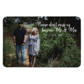 Zukunft Herr & Mrs Save the Date Magnet (Horizontal)