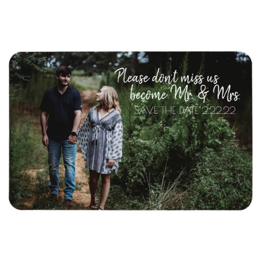 Zukunft Herr & Mrs Save the Date Magnet (Horizontal)