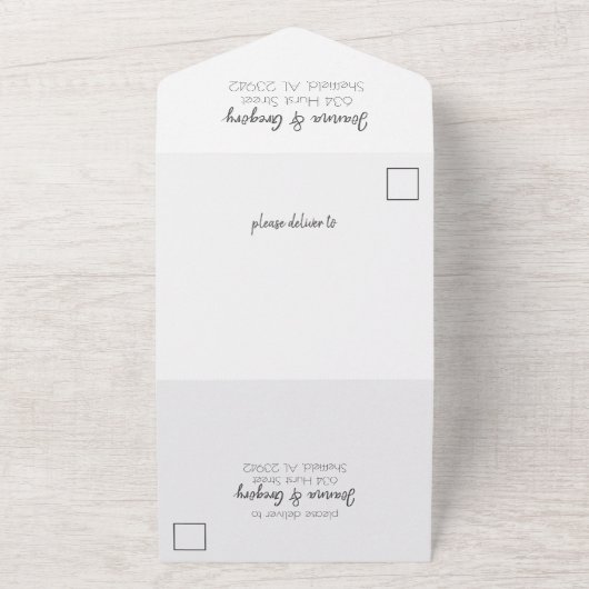 Zukunft Herr & Mrs. Wedding Einladung (Außenbereich)