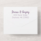 Zukunft Herr & Mrs. Wedding Einladung (Rückseite)