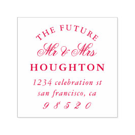 Zukunft Herr & Mrs. Wedding Rücksendeadresse Permastempel
