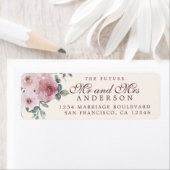 Zukunft Herr Pink Burgundy Floral Return Addres (Insitu)