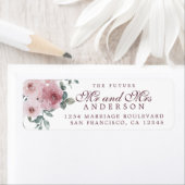 Zukunft Herr Pink Burgundy Floral Return Addres (Insitu)