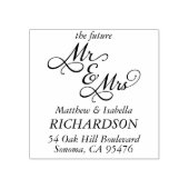 Zukunft Herr und Frau Rücksendeadresse Gummistempel (Prägung)