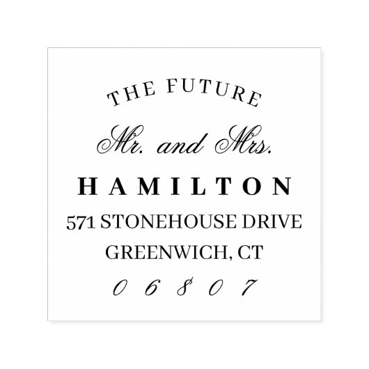 Zukunft Herr und Frau | RÜCKSENDEADRESSE Permastempel (Design)