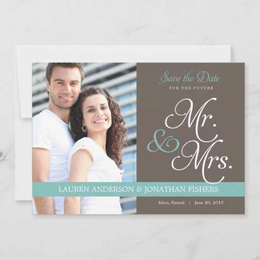 Zukunft Herr und Frau Save the Date (Vorderseite)