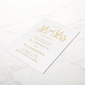 Zukunft Herr und Herr. Elegantes Gold Save the Dat Folieneinladung (Gedreht)