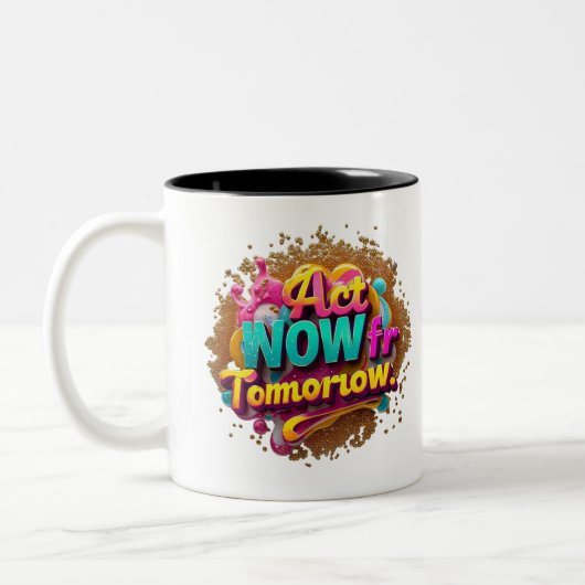 "Zukunft im Mittelpunkt" Zweifarbige Tasse (Links)