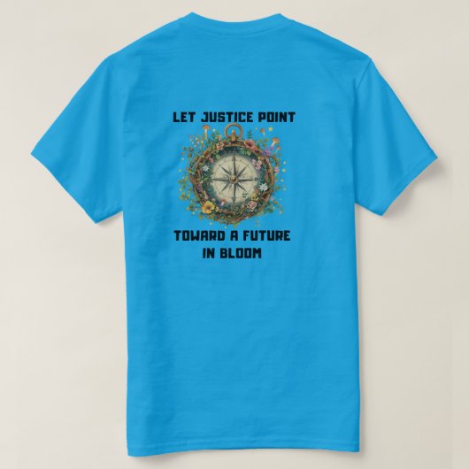 Zukunft in Blüte T-Shirt (Design Rückseite)