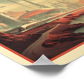 "Zukunft in der Vergangenheit". Stadtbild-Poster Poster (Ecke)