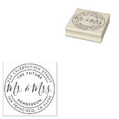 Zukunft Individuelle Name & Runde Rücksendeadresse Gummistempel (Stempel)