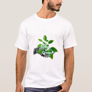 Zukunft ist Grün: Öko-freundlicher Roboter T-Shirt