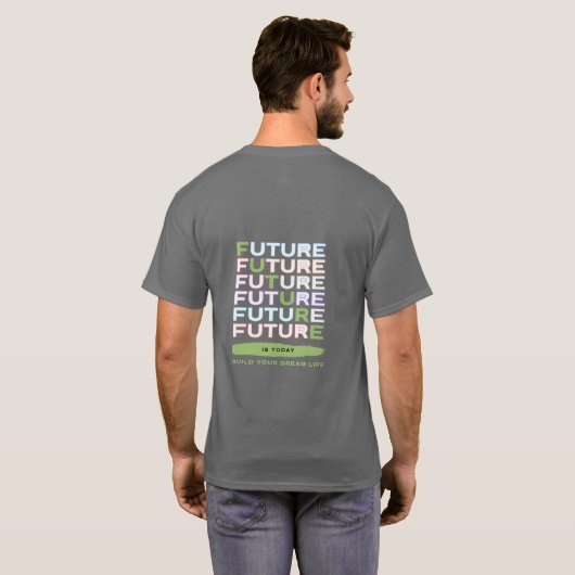 Zukunft ist heute Basic Dark T-Shirt (Schwarz voll)