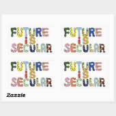 ZUKUNFT IST SEKULÄR RECHTECKIGER AUFKLEBER (Blatt)