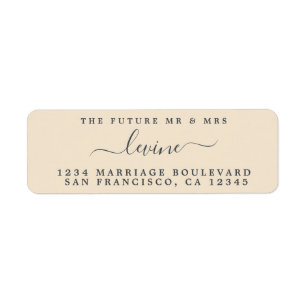 Zukunft Ivory Wedding Rücksendeadresse