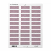 Zukunft Mauve Wedding Rücksendeadresse (Vorne)