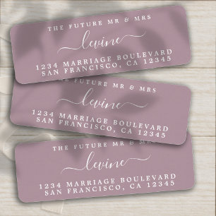 Zukunft Mauve Wedding Rücksendeadresse