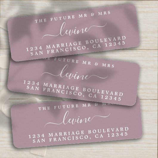 Zukunft Mauve Wedding Rücksendeadresse