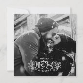 Zukunft Mr. & Mrs. winter Verlobung mistletoe Ankündigung (Vorderseite)