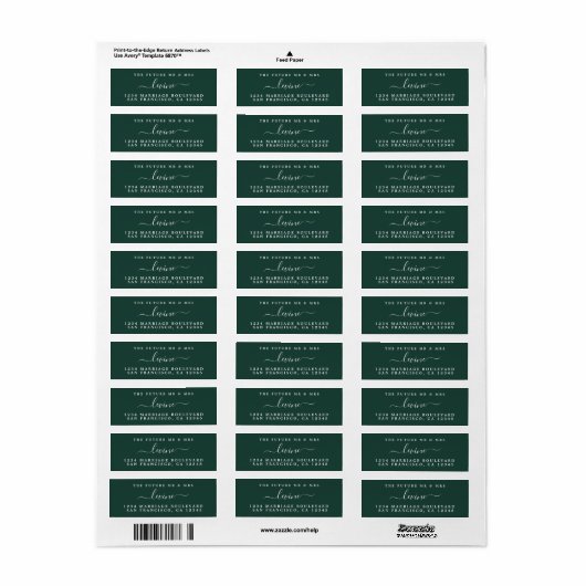 Zukunft Mr. Script Wedding Dark Green (Vorne)