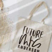 Zukunft Mrs typografische Verlobung Brautgeschenk Tragetasche