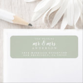 Zukunft Pastel Green Wedding Rücksendeadresse (Insitu)