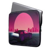 Zukunft rückgängig machen. Sci-Fi-Hintergrund im 8 Laptopschutzhülle (Vorderseite Links)