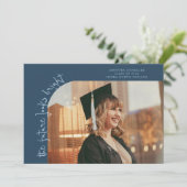 Zukunft sieht hellblaue gebogene Foto Ankündigung (Stehend Vorderseite)