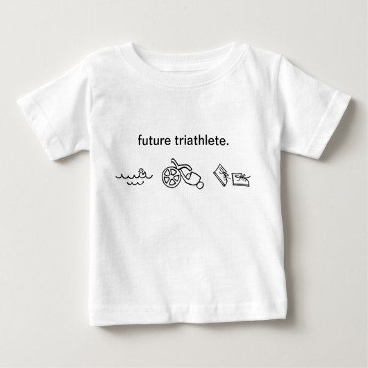 Zukunft triathlete. baby t-shirt (Vorderseite)
