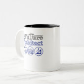 Zukünftige Architektur Zweifarbige Tasse (Vorderseite Links)