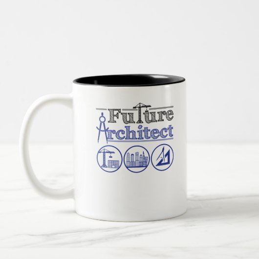 Zukünftige Architektur Zweifarbige Tasse (Links)