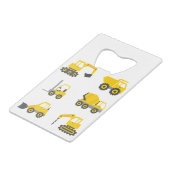 Zukünftige Baggerfahrzeuge Geldbeutel Flaschenöffner (Rückseite Schrägansicht)