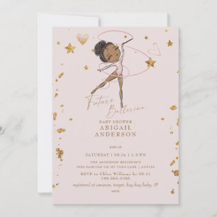 Zukünftige Ballerina Blush Baby Shower II Einladung